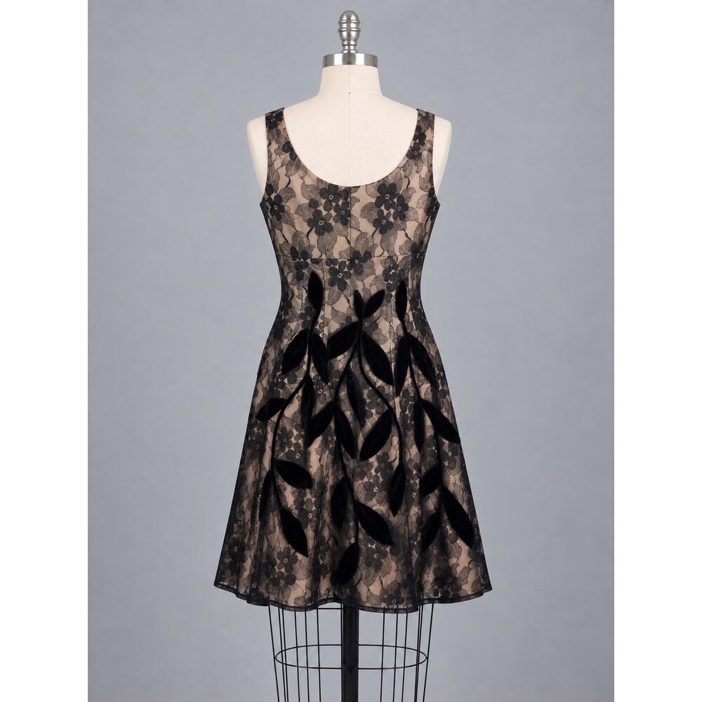 Vintage 1950s Ruthe of Boston Black Lace Cocktail Dress XXS - Picture 2 of 3